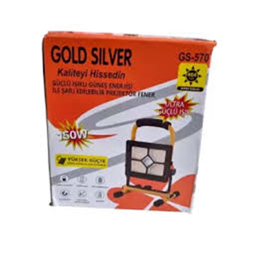 GOLD SILVER 150W GÜNEŞ ENERJİLİ PREJEKTÖR FENER