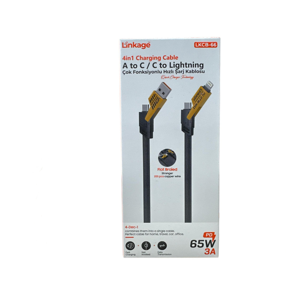 LINKAGE HIZLI ŞARJ KABLOSU (IPHONE-TYPE-C) 65W
