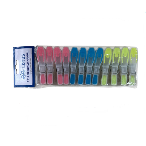 IVORY LOTUS 12Lİ BÜYÜK SİLİKON MANDAL